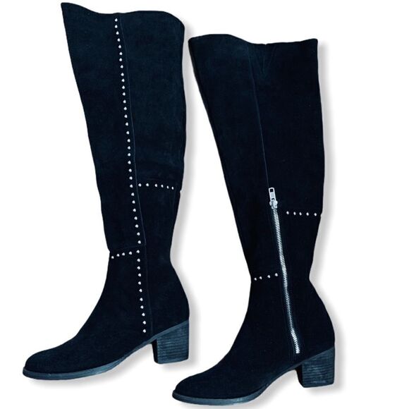 Design Lab Suede Studded Boots - Picture 2 of 10